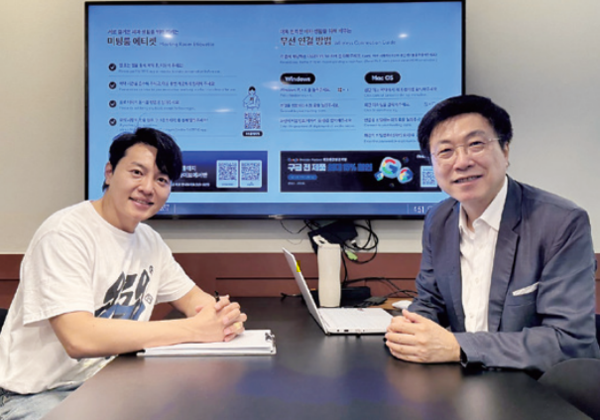 왼쪽부터 핸드허그 박준홍 대표, 박주영 교수